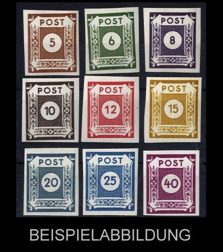 SBZ - Ost-Sachsen Michel Nr. 42-50 A postfrisch - Ziffernserie