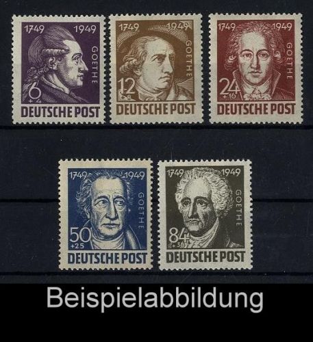 SBZ, Michel Nr. 234-238 postfrisch - J. W. von Goethe