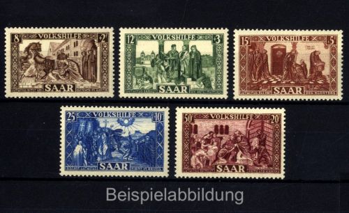 Saarland, Michel Nr. 299-303 postfrisch - Volkshilfe 1950 Lutwinus-Legende