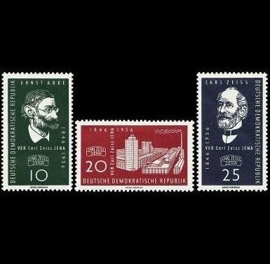 DDR, MiNr. 545-547 postfrisch - Carl Zeiss Jena & Ernst Abbe