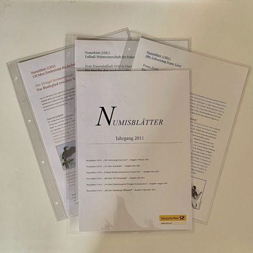 NUMISBLATT Jahresinhaltsverzeichnis + Beschreibungsblätter Numisblätter 2011