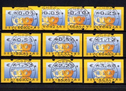 Bund, ATM 4.1 VS1 / TS1 gestempelt - Vollstempel Ersttag Nürnberg