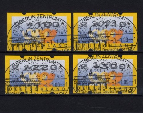 Bund, ATM 3.2 - Portosatz (100/110/220/300) gestempelt SST BERLIN 1.1.2000
