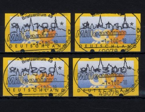 Bund, ATM 3.2 - Portosatz (100/110/220/300) gestempelt SST Osnabrück 1.1.2000