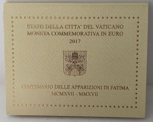 Vatikan 2 Euro 2017 Gedenkmünze im Folder - Erscheinungen von Fatima - Blister