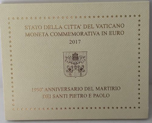 Vatikan 2 Euro 2017 Gedenkmünze im Folder - Petrus & Paul - Blister