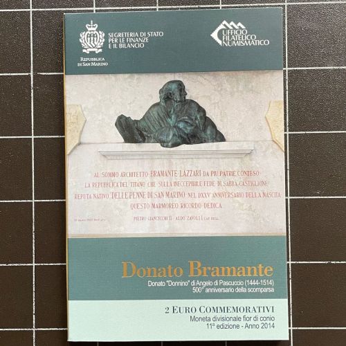 San Marino 2 Euro 2014 - Donato Bramante - Original im Blister OVP