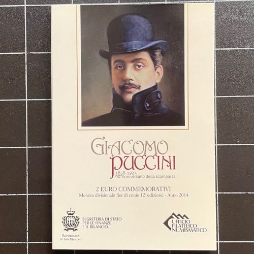 San Marino 2 Euro 2014 - Giacomo Puccini - Original im Blister OVP
