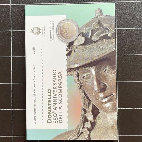 San Marino 2 Euro 2016 - Donatello - Original im Blister OVP