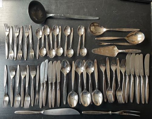 WMF Modell ROM 4500 - umfangreiches Besteck Set - 90 Silberauflage - 51 Teile