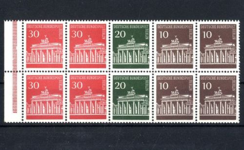 Berlin, Heftchenblatt 13 RLV VII b aus MH 5 postfrisch - Brandeburger Tor