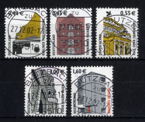 Bund, Michel Nr. 2298-2302 A gestempelt - Vollstempel Ersttag Butzbach