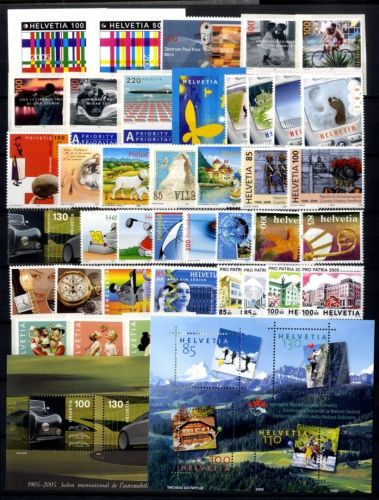 Schweiz Briefmarken Jahrgang 2005 postfrisch komplett