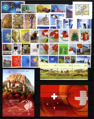 Schweiz Briefmarken Jahrgang 2009 postfrisch komplett