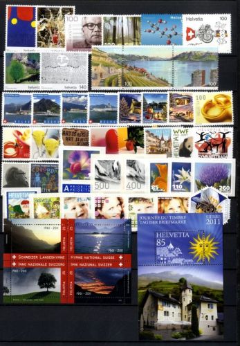 Schweiz Briefmarken Jahrgang 2011 postfrisch komplett