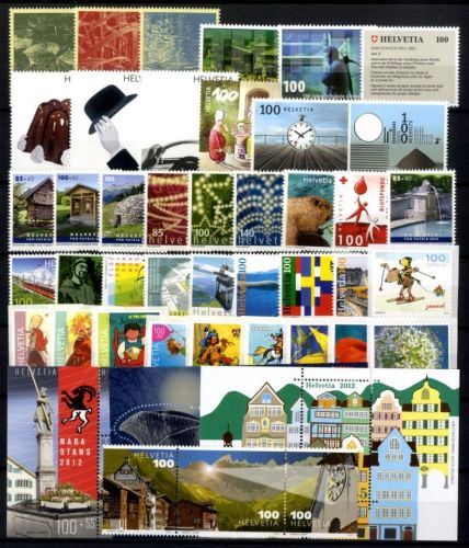 Schweiz Briefmarken Jahrgang 2012 postfrisch komplett