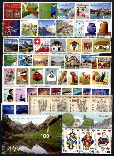 Schweiz Briefmarken Jahrgang 2018 postfrisch komplett