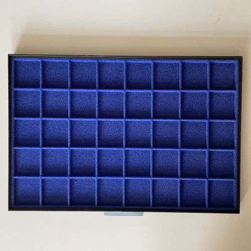 KABE Münzboxen Exquisit mit eckigen Vertiefungen - Blau - verschiedene Größen!