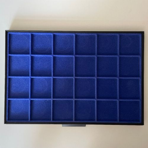 KABE Münzboxen Exquisit mit eckigen Vertiefungen - Blau - verschiedene Größen!