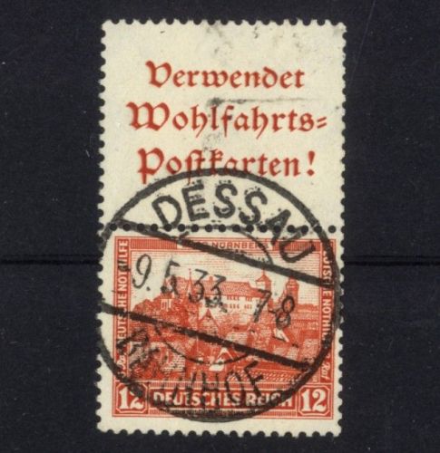 Deutsches Reich Zusammendruck S 101 aus MHB 26 gestempelt Vollstempel DESSAU