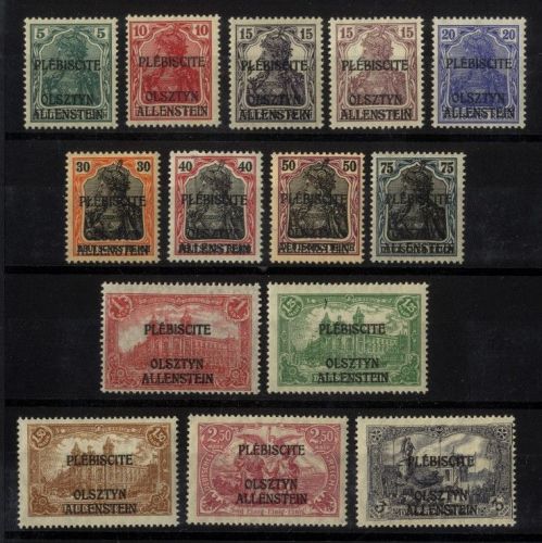 Abstimmungsgebiet Allenstein MiNr. 1-14 postfrisch komplett