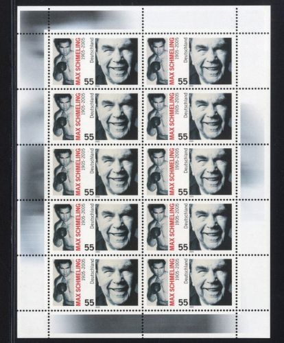 Bund, Michel Nr. 2489 postfrisch - Zehnerbogen Kleinbogen - Max Schmeling