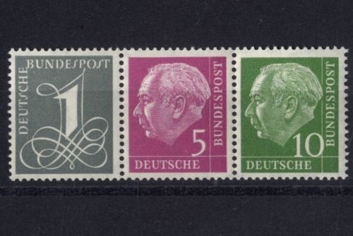 Bund Heuss Zusammendruck W 18 X postfrisch aus MHB 5X