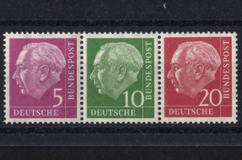 Bund Heuss Zusammendruck W 20 X postfrisch aus MHB 5X