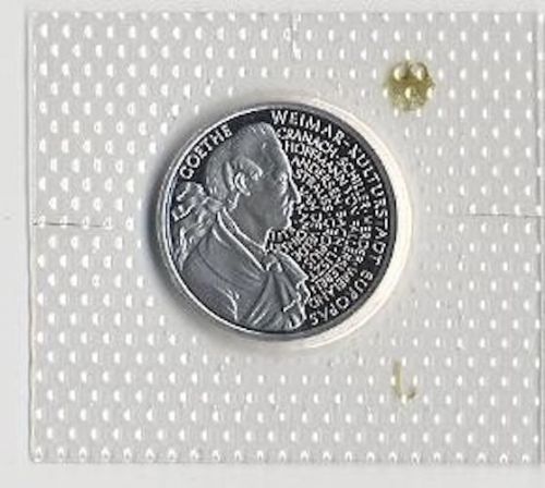 10 DM - Weimar Kulturstadt Europa / Goethe - 1999 PP - Prägestätte J