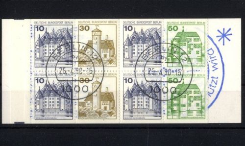Berlin Markenheftchen MH 11 a gestempelt BERLIN 12 / 25.4.80 - Burgen & Schlösser