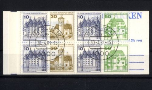 Berlin Markenheftchen MH 11 e gestempelt BERLIN 12 / 30.4.80 - Burgen & Schlösser