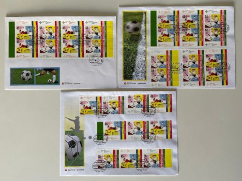 3x ERSTTAGSBRIEF FDC Deutsche Sporthilfe Zusammendrucke aus MH84 Sonderstempel