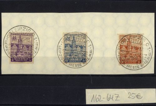 SBZ, Michel Nr. 162-164 Z gestempelt - Leipziger Messe 1948