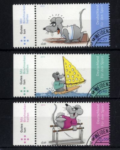 Bund, Nr. 3004-3006 gestempelt EVST Philatelie - Sporthilfe Uli Stein