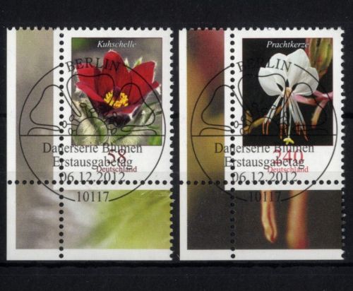 Bund Nr. 2968, 2969 gestempelt BERLIN ECKE Eckrand - Kuhschelle / Prachtkerze
