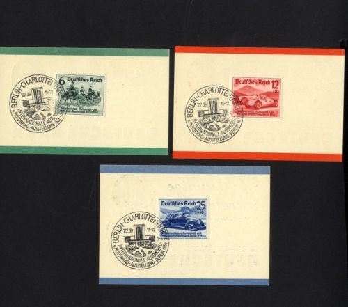 Deutsches Reich, MiNr. 686-688 IAA Berlin 1939 mit Sonderstempel