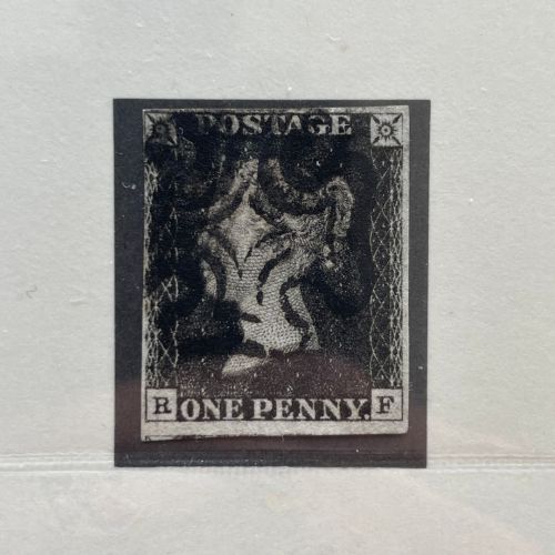 MOTIVSAMMLUNG - 150 Jahre Briefmarke - mit One Penny Black gestempelt -