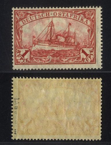 Deutsch Ostafrika 1915 - Nr. 38 IAa ungebraucht - 1 Rupien Kaiserjacht - geprüft BPP