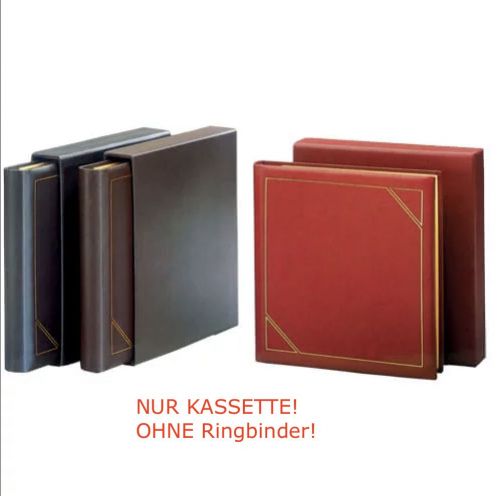 Schutzkassette für Ringbinder Favorit Leder - schwarz / braun / weinrot