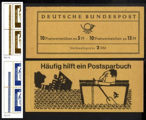 Bund, Markenheftchen MH 8 II RLV X postfrisch - weite Perforation SELTEN!