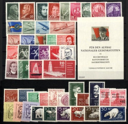 DDR, Jahrgang 1956 postfrisch komplett