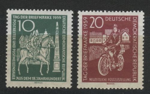 DDR, MiNr. 735-736 postfrisch - Tag der Briefmarke 1956