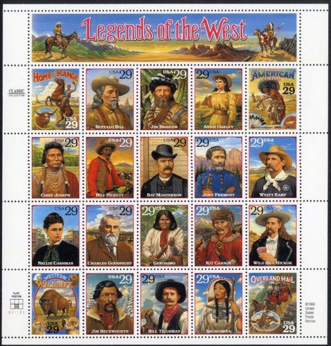 USA 1994 - Bogen MiNr. 2506-2525 postfrisch - Legends of the West