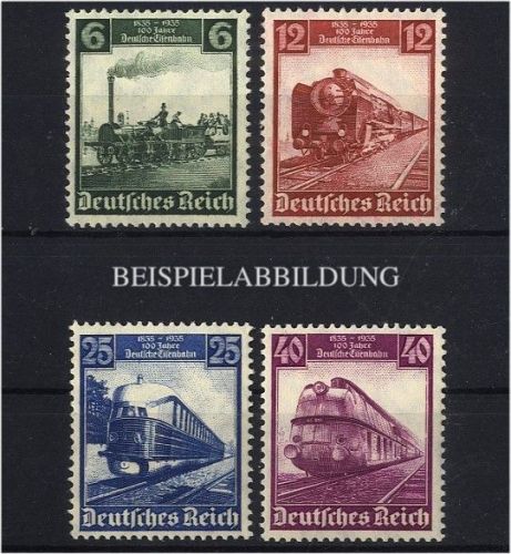 Deutsches Reich, MiNr. 580-583 postfrisch - 100 Jahre Eisenbahn