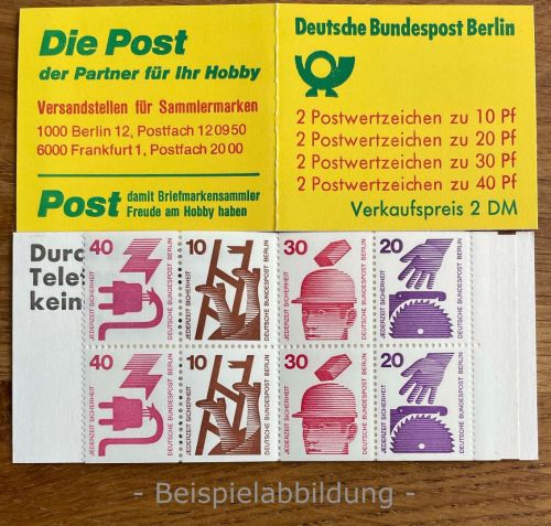 Berlin, Markenheftchen MH 9 d II a postfrisch - Unfallverhütung 1974