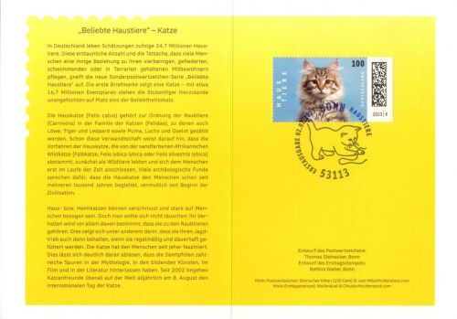 BUND 3748 - Haustiere: Katze - ESST Ministerkarte