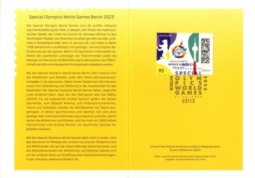BUND 3770 - Special Olympic World Games 2023 Berlin - ESST Ministerkarte