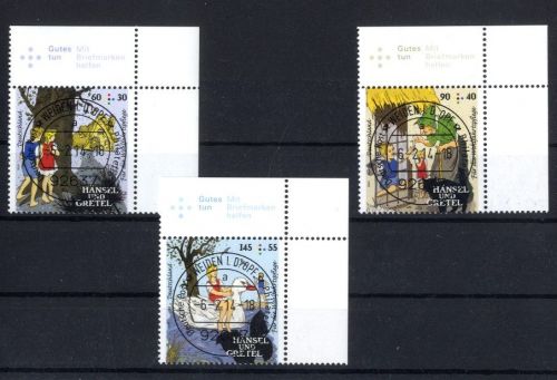 Bund Nr. 3056-3058 gestempelt Ecke Ecvkrand EVST - Mäcrchen Hänsel und Gretel