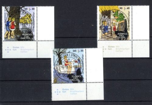 Bund Nr. 3056-3058 gestempelt Ecke Ecvkrand EVST - Mäcrchen Hänsel und Gretel
