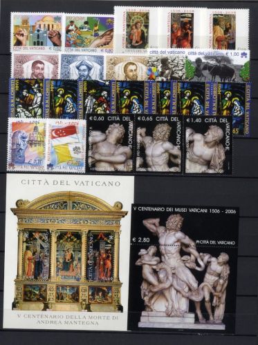 VATIKAN Jahrgang 2006 postfrisch komplett inklusive Blocks ohne 1553-59